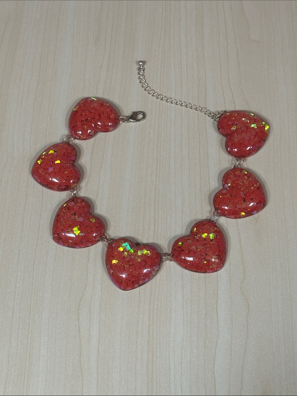 Urban Outfitters Glittery Heart Choker
